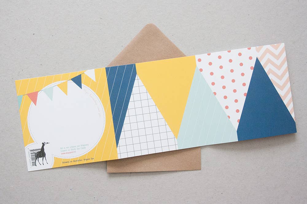 DIY-slingers om op te sturen, originele verjaardagskaart