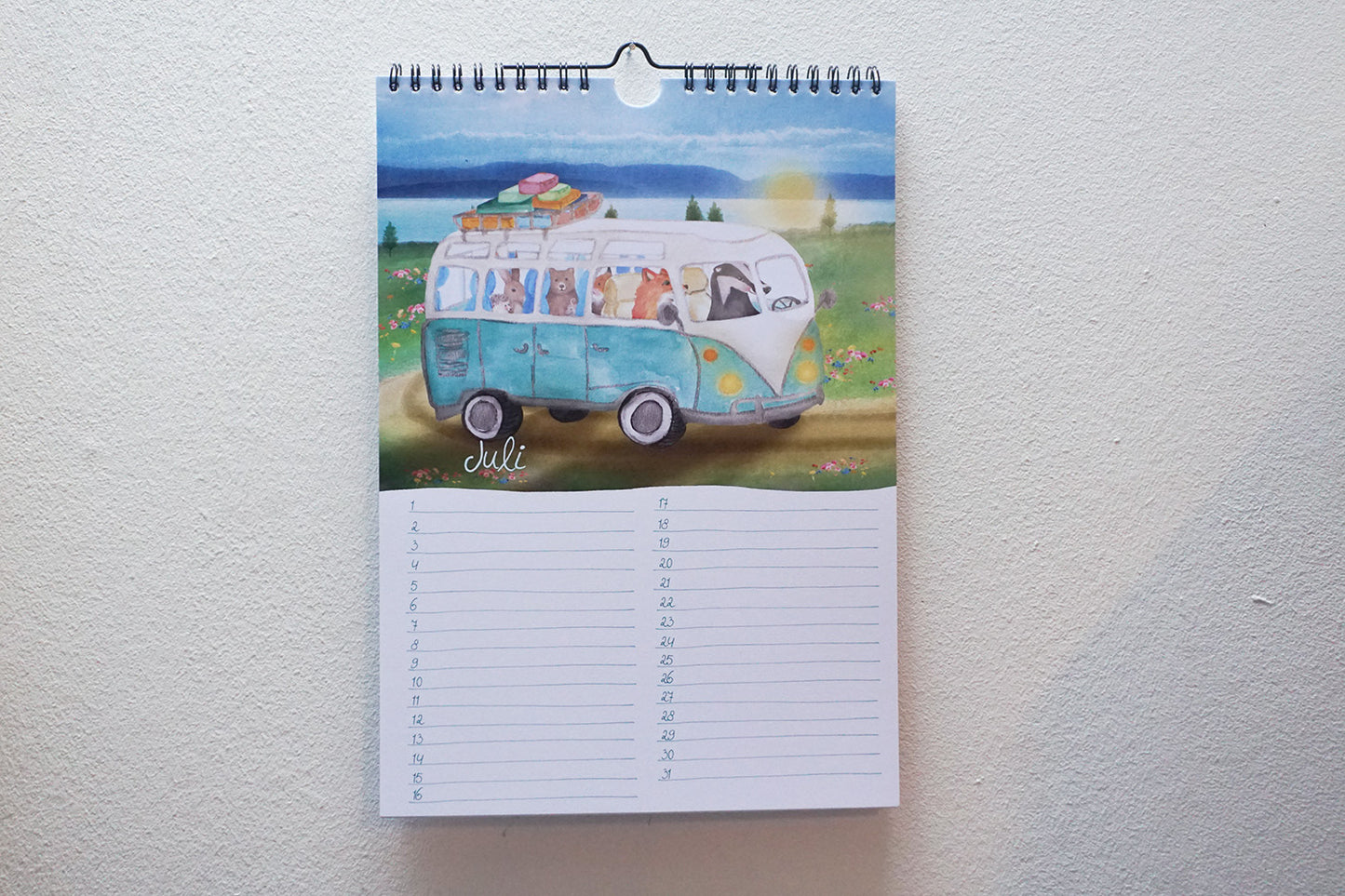 Verjaardags kalender - Onderweg met vos