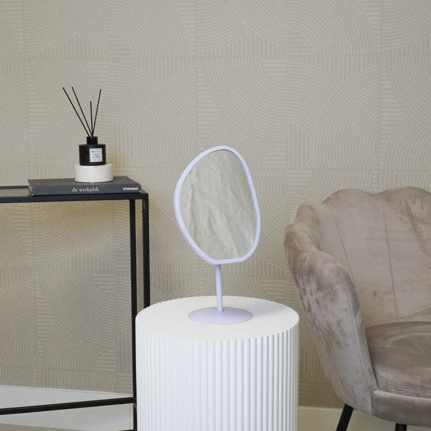 Spiegel - Metaal - Lila