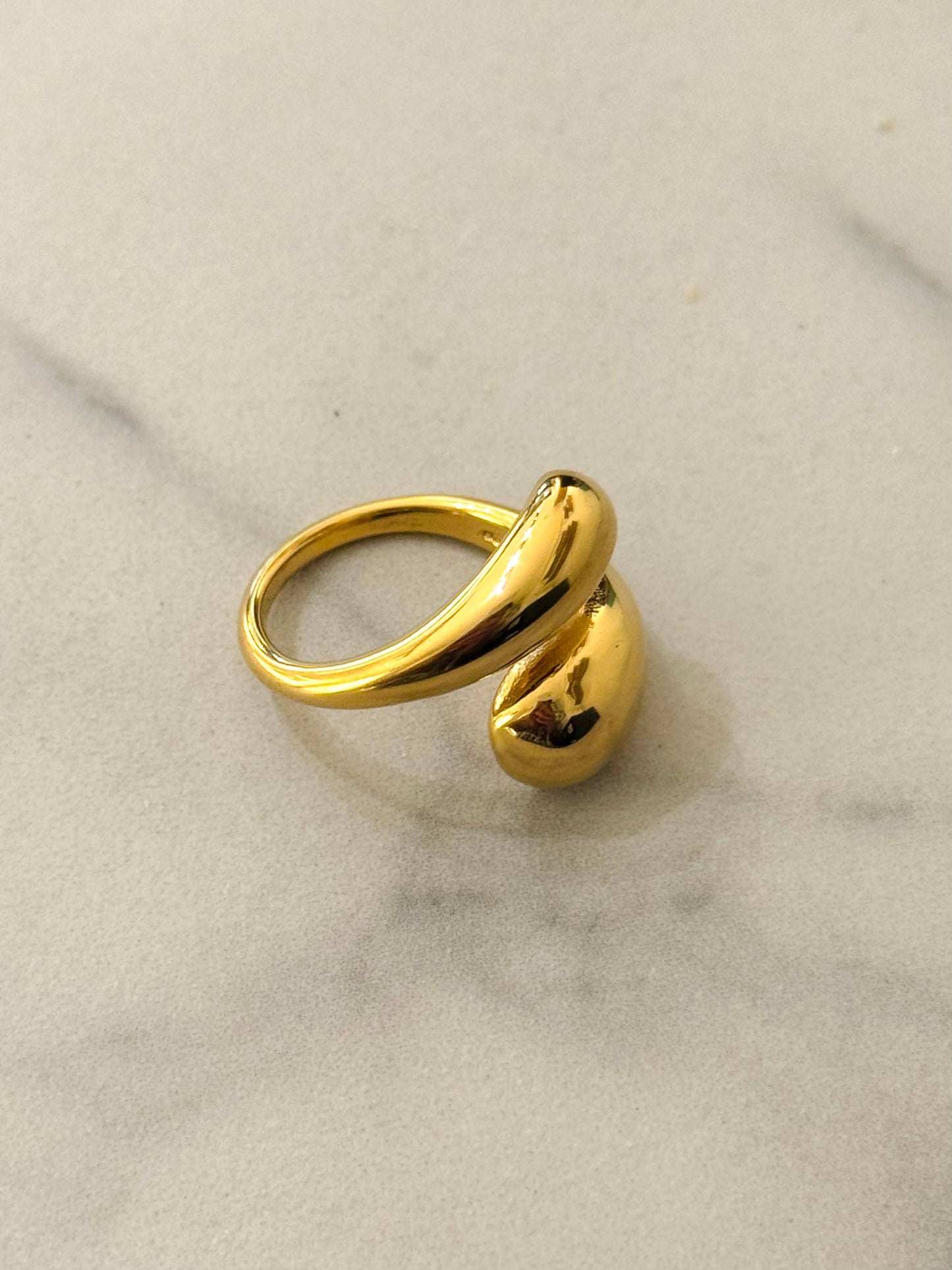 Verstelbare Ring - Stainless Steel Goud
