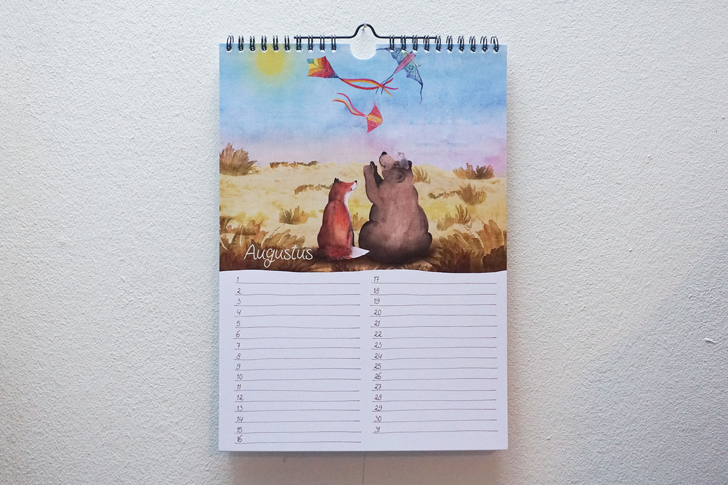 Verjaardags kalender - Onderweg met vos