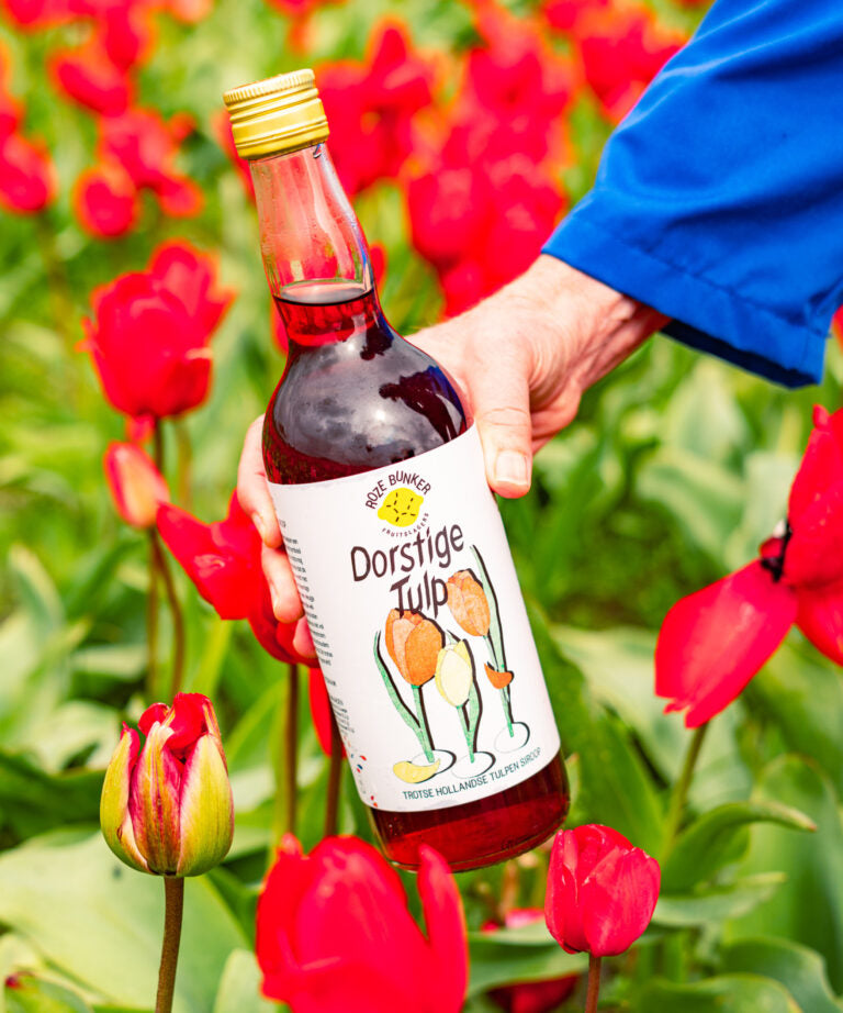 Roze Bunker Dorstige Tulp 340ml - Trotse Hollandse tulpen siroop