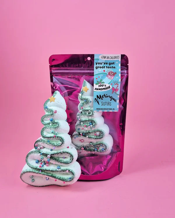 Meringue kerstboom karamel