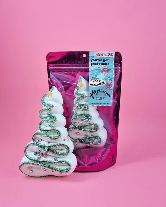 Meringue kerstboom karamel