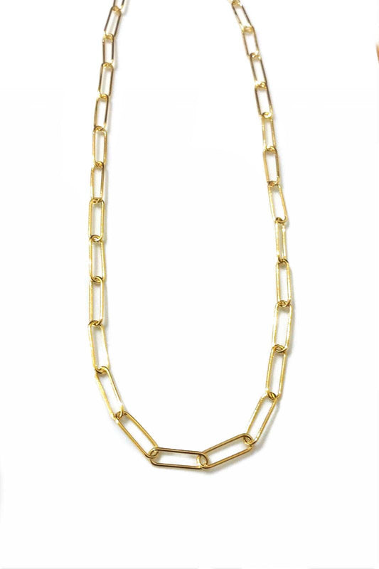 Halsketting met grote schakels - Stainless Steel Goud