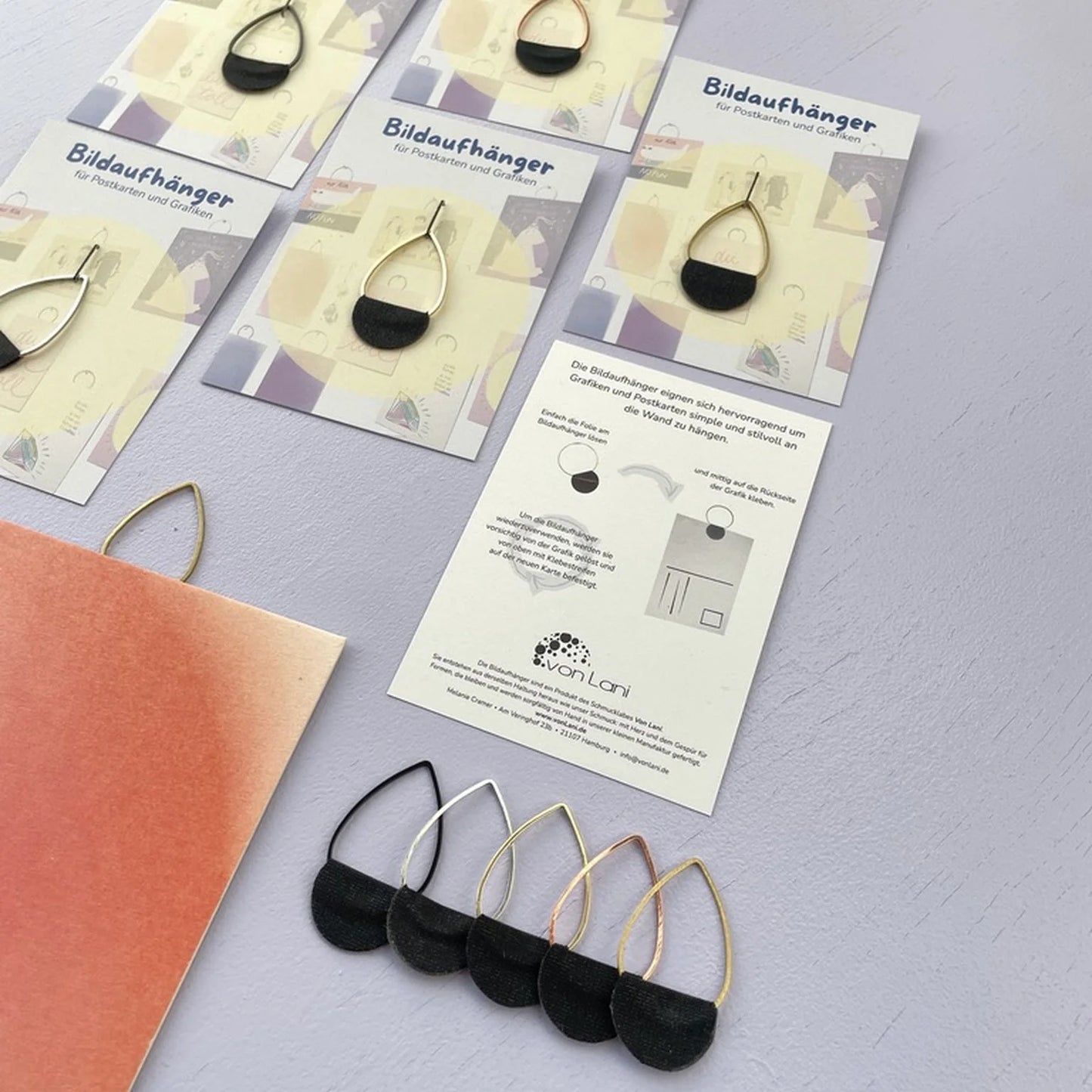 Hanger voor het ophangen van ansichtkaarten / foto's – kleine druppel - woondecoratie