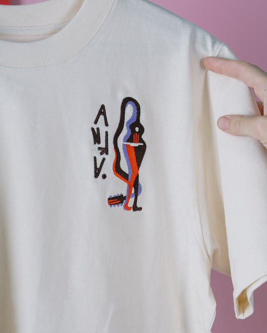 T-shirt Gitaarvrouw - Natural Raw