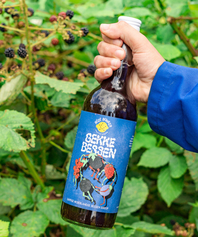 Roze Bunker Gekke Bessen 340ml - Sappige Nederlandse Bessen siroop