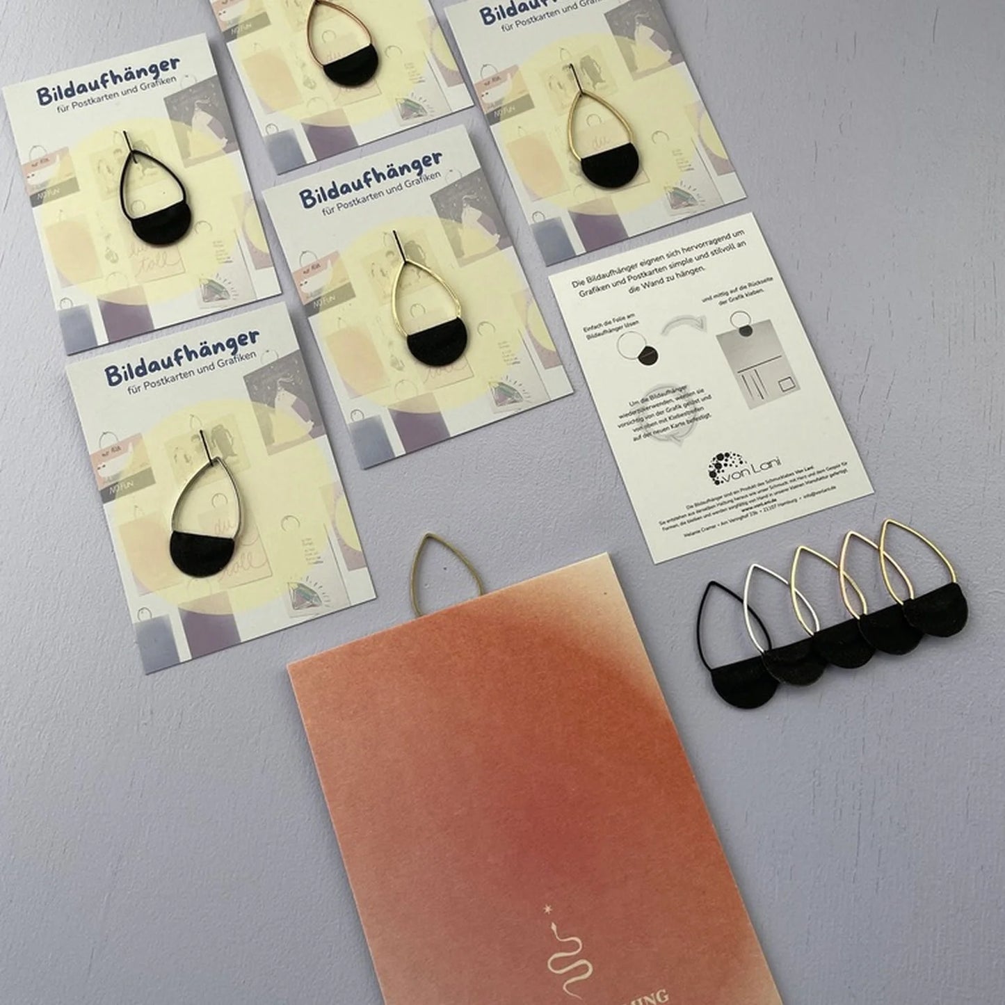 Hanger voor het ophangen van ansichtkaarten / foto's – kleine druppel - woondecoratie