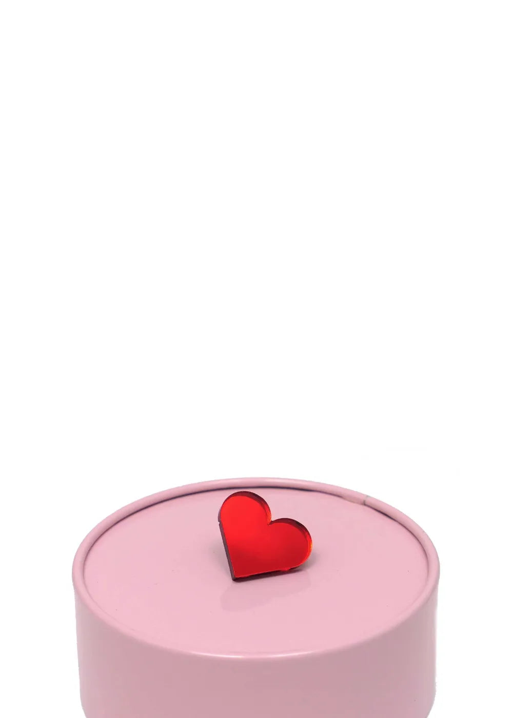 Hartjes broche - spiegelend rood