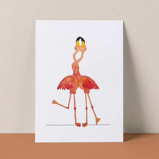 Kaart - Flamingo liefde