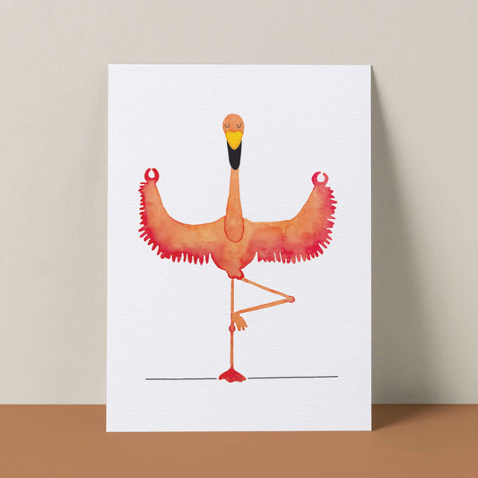 Kaart - Yoga Flamingo
