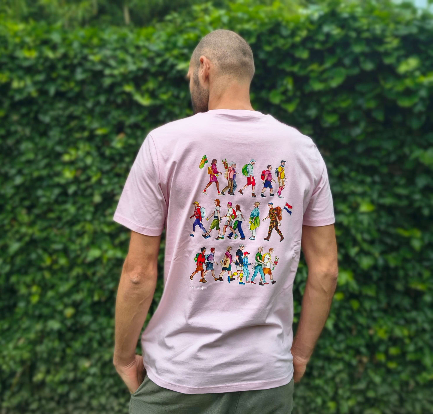 Vierdaagse t-shirt wandelaars roze