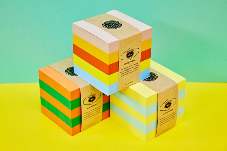 Kliekjespapier - praktisch notitieblok van gerecycled materiaal voor kantoor of huis.