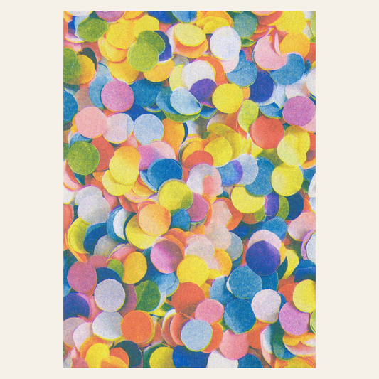 Risografie ansichtkaart - Papier confetti