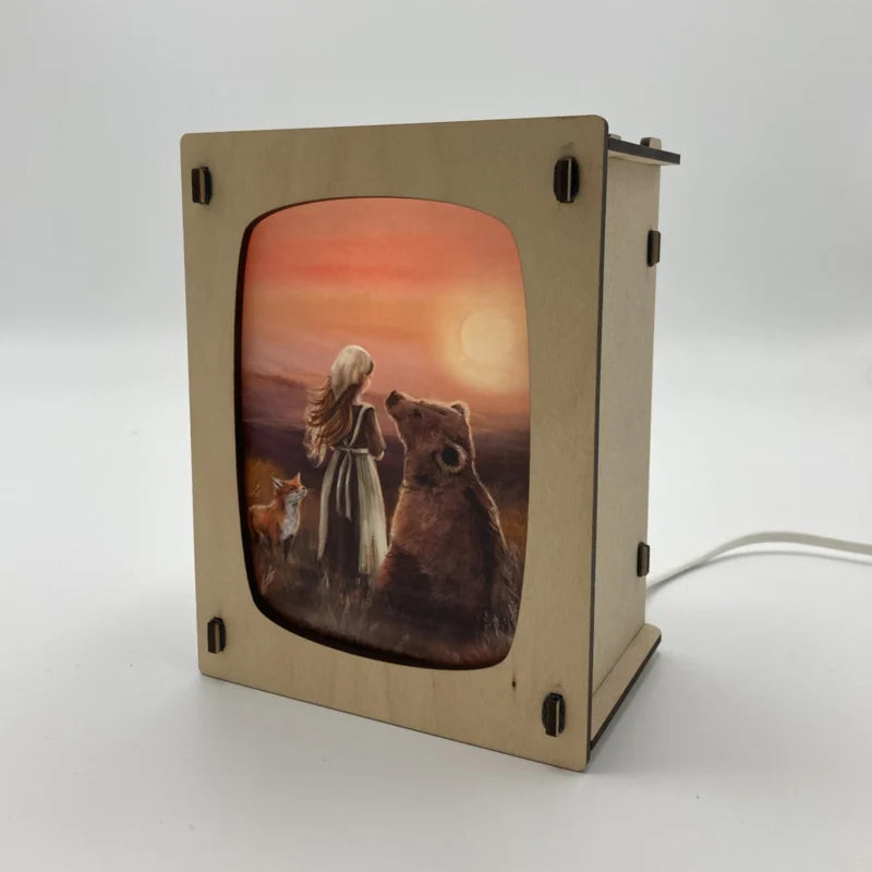 Kaartenlampje - esdoornhout