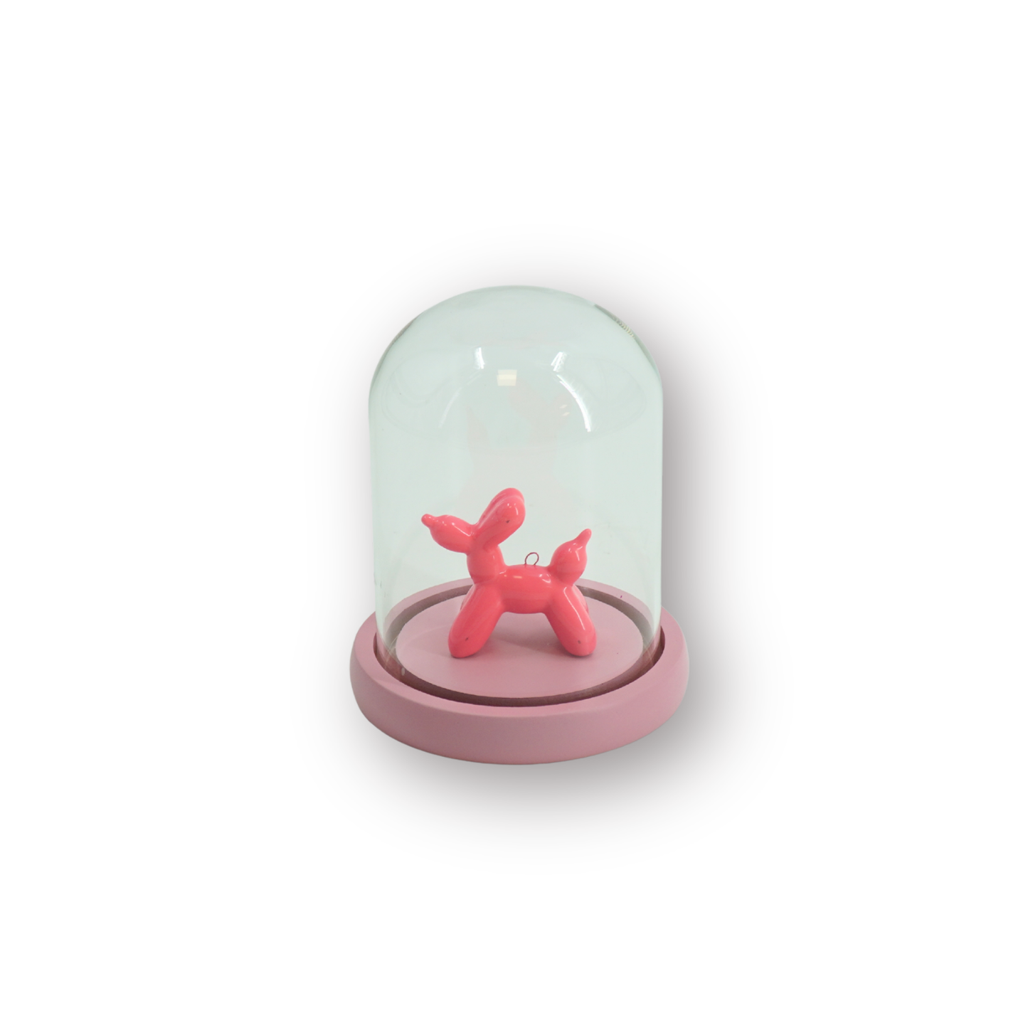 Glazen stolp - Lichtroze - 11x11x15cm