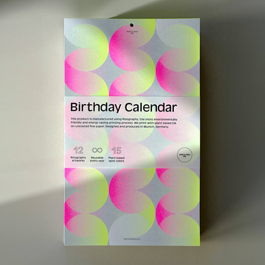 Verjaardagskalender - risografie