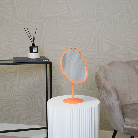 Spiegel - Metaal - Neon Oranje