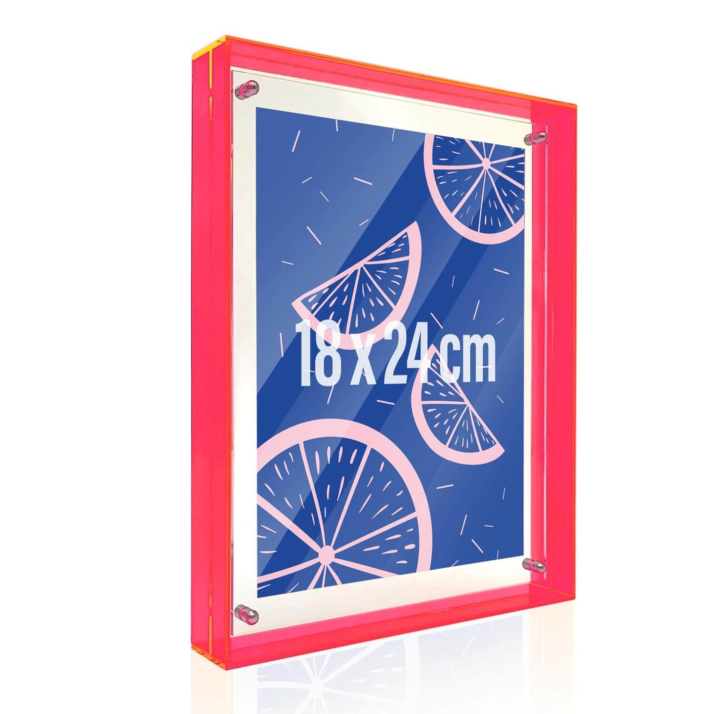 Wissellijst / fotolijst - 18 x 24 cm - roze neon