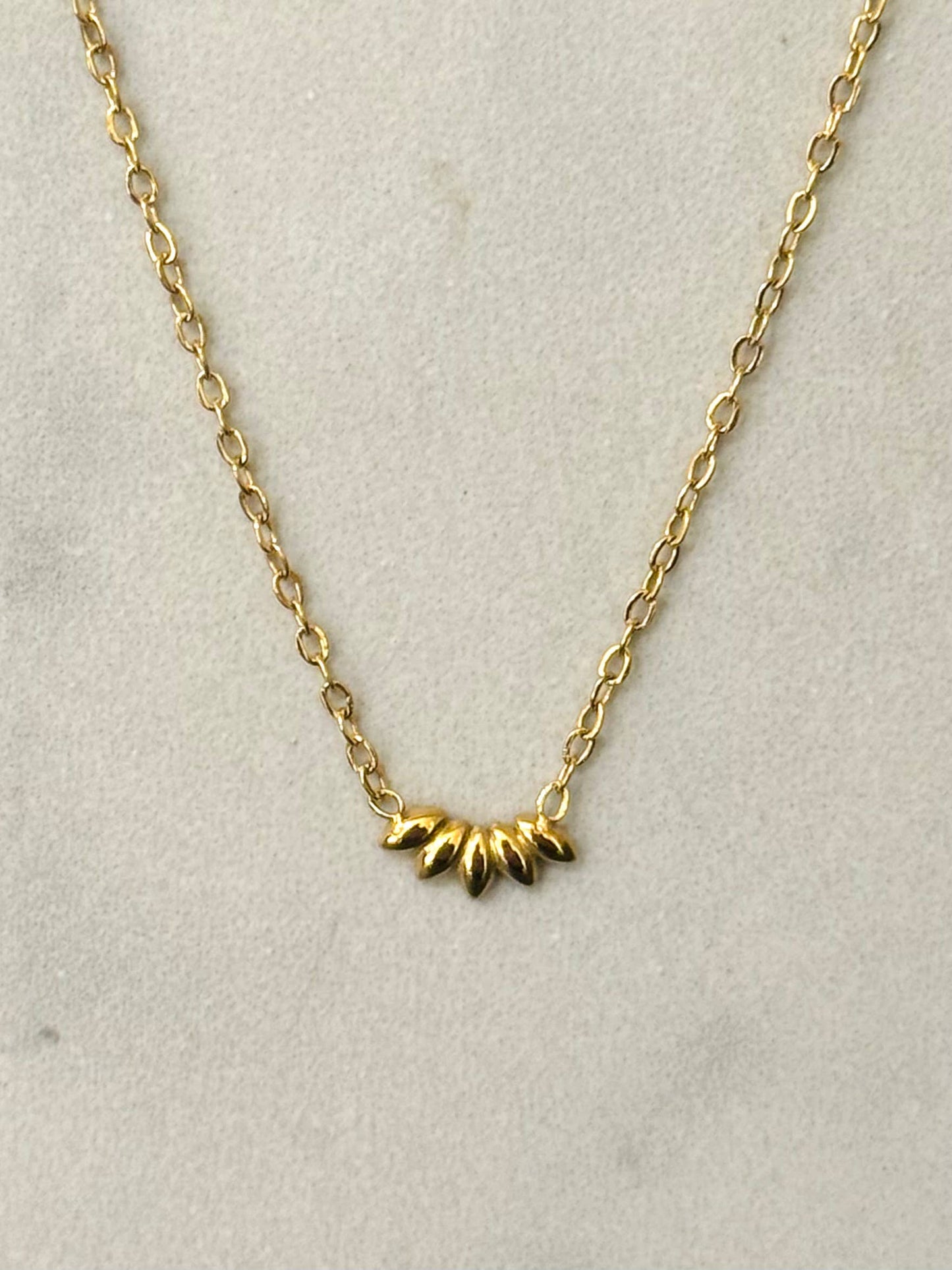 Sunbeam minimalistische ketting van roestvrij staal