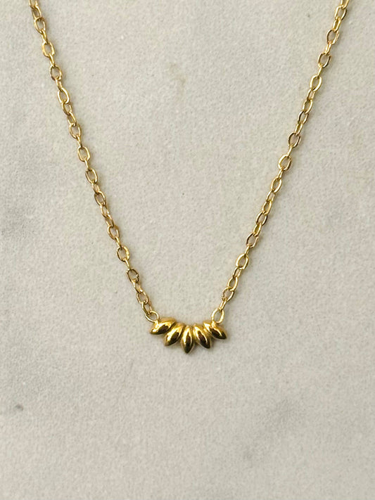 Sunbeam minimalistische ketting van roestvrij staal