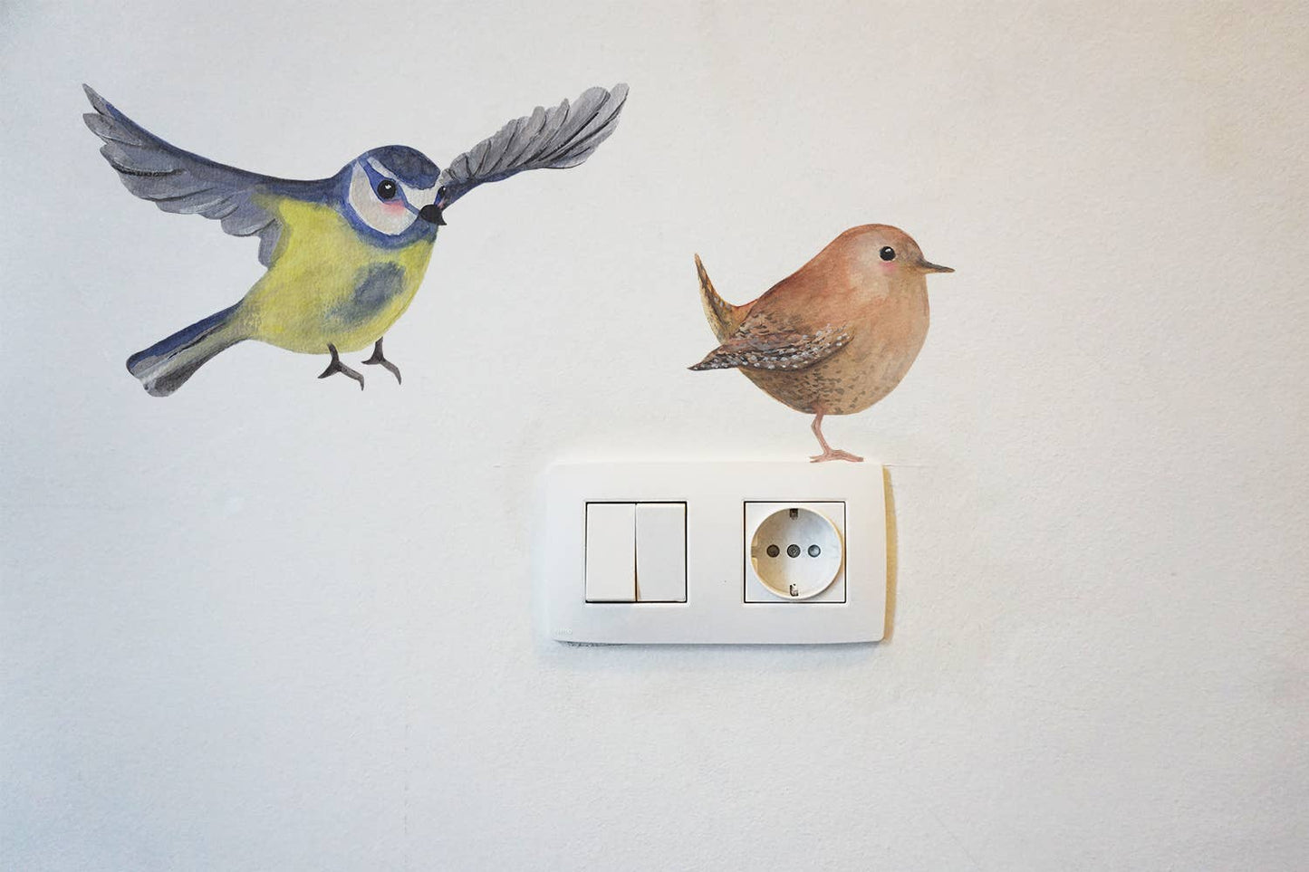 Muursticker vliegende Pimpelmees