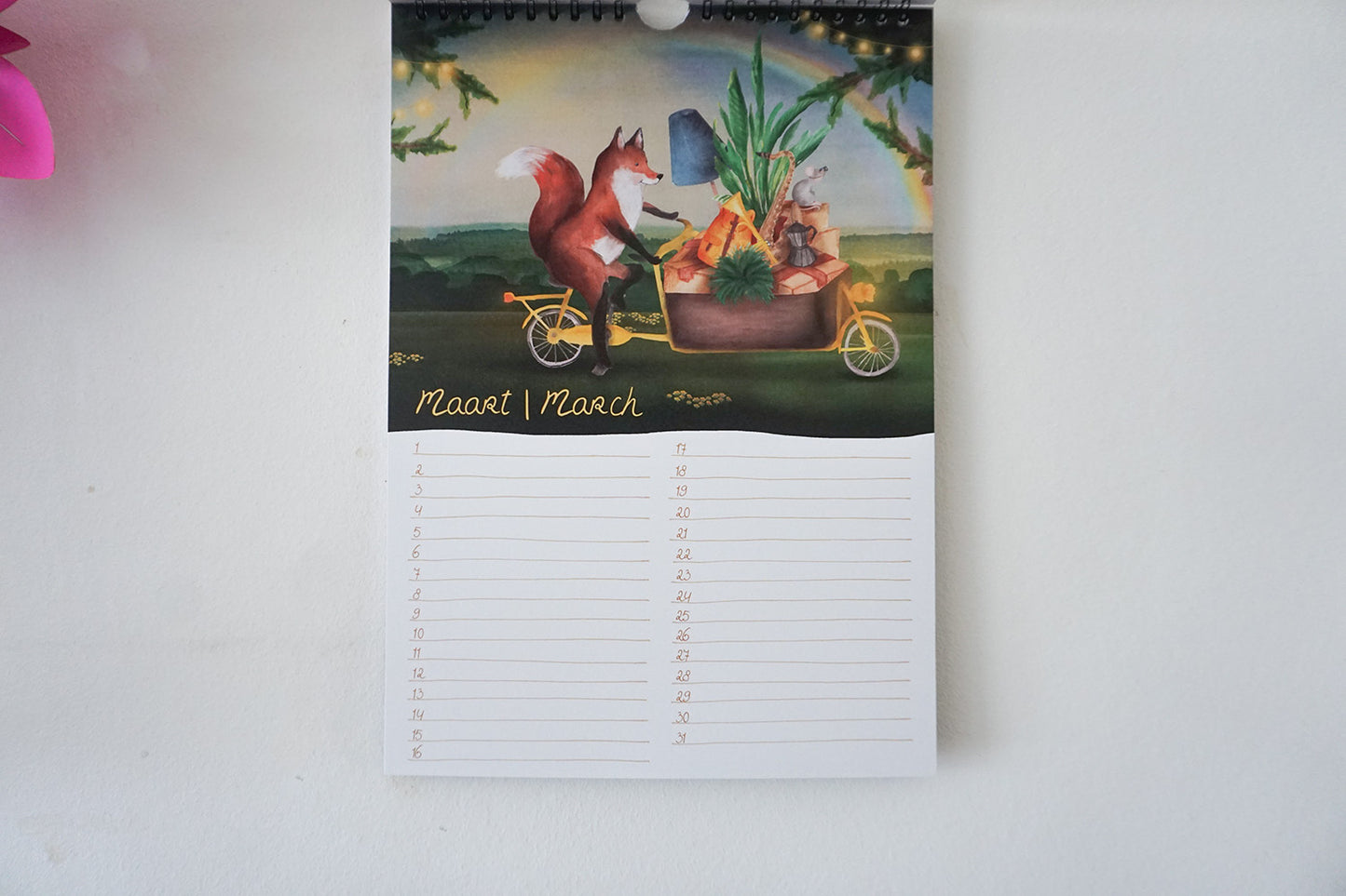 Verjaardags kalender - Onderweg met vos