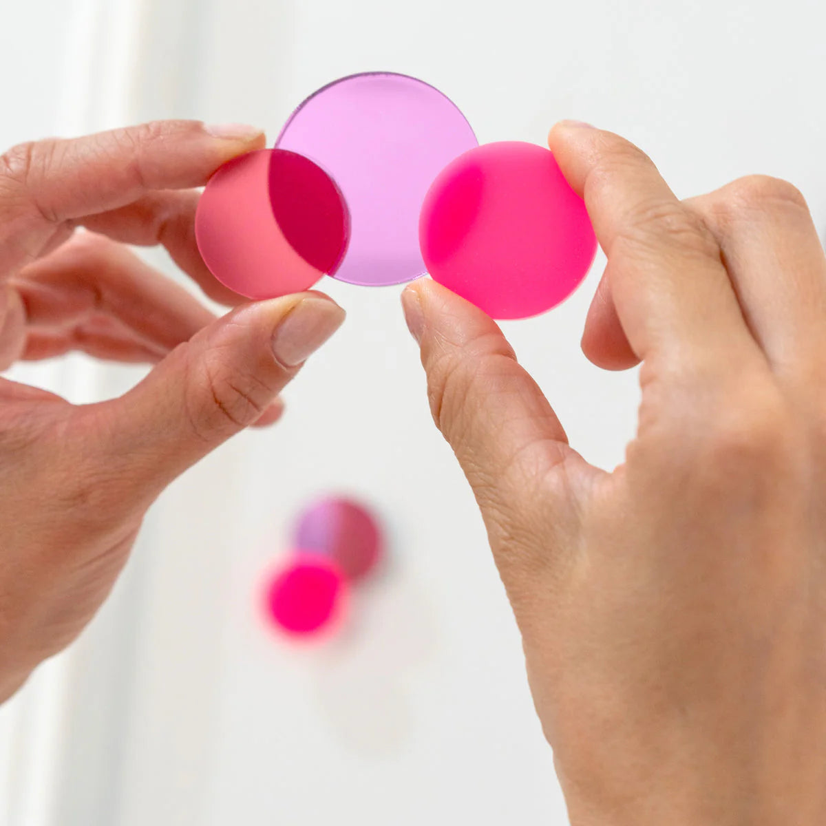 WALLFETTI magnetische spiegelset - Raspberry Delight